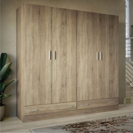 Armario 4ptas. y 2caj. Roble